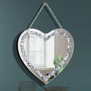 Heart Shaped Mirror with Crystal Crush Diamond