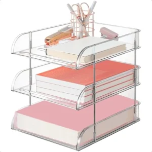 Stackable Clear Desktop Organizers