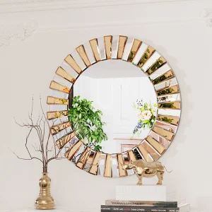 Sunburst Wall Mirror Beveled Edge Glass