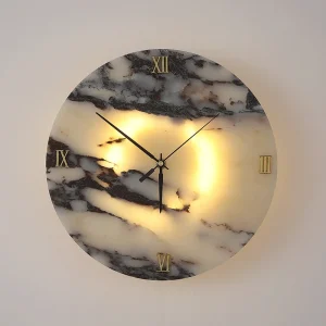 Natural Stone Alabaster Clock