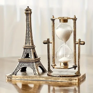 Vintage Eiffel Tower Hourglass Figurine